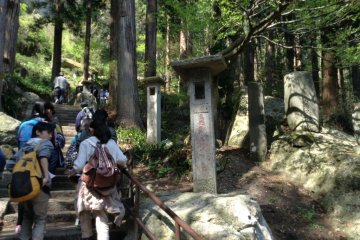 Stone lanterns and even gravestones are found everywhere.