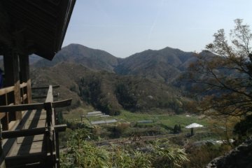 Narrow stairs lead up to a viewing platform which highlights another angle of the valley. The train station you came from looks so small from here!
