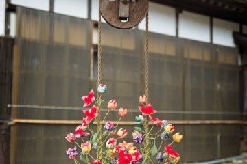 Flowers decorate every corner of the town.
