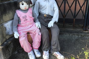 A senior couple relaxing