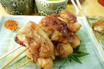 Yakitori (grilled chicken) is another specialty here