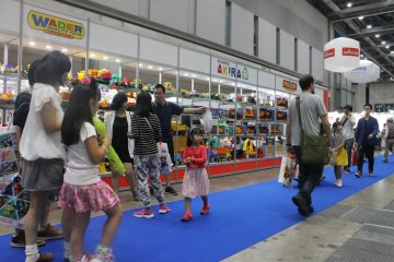 Each booth provided a space where children could play for free. 