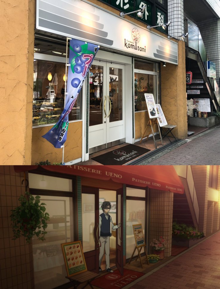 Kousei buys a canele for Kaori in Patisserie Kamitani.