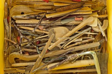 The miriad of different tools used to shape and decorate clay