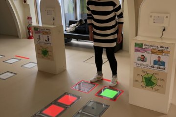 Ride Balance - quickly step on the lighted panels