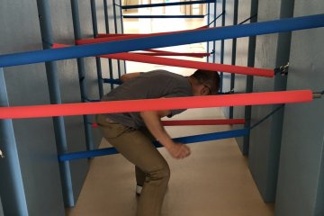 Limbo wave - go to the other side whilst avoiding the bars 