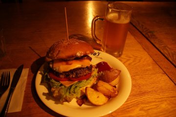 Burgers at Jojo's in Niseko