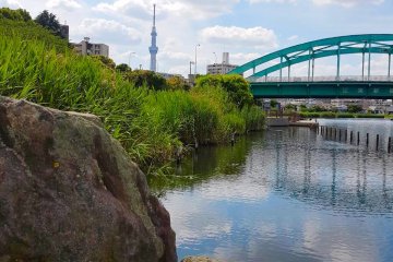 The Skytree can be seen when you walk in the northern direction