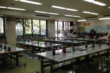 The painting room in the activity zone.