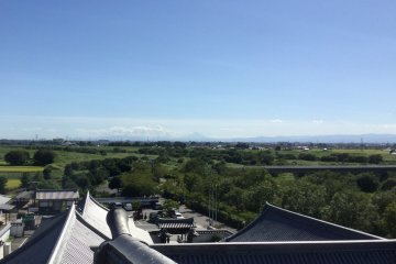 Mount Fuji view from the top of the castle keep