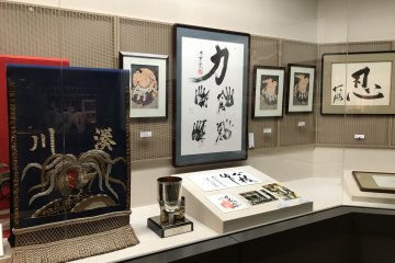 There is a host of sporting memorabilia on display, including Japan's national sport of sumo! 