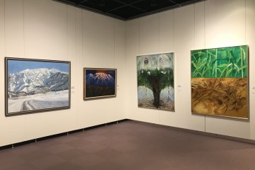 Many of the paintings depict local scenes - there's plenty of snowy landscapes to see