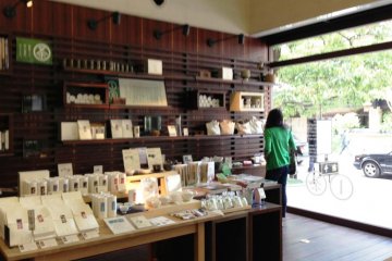 The Iyemon Cafe blends the peaceful aura of wabi sabi with modern minimalist chic in Kyoto's Karasuma Sanjo and Oike business district