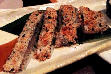 Grilled Fish and other healthy snacks at the cafe