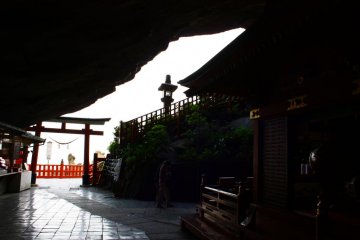 The view from inside the cave.
