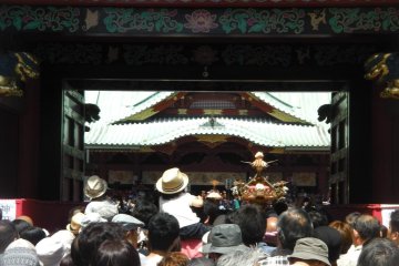 Being swept into the shrine