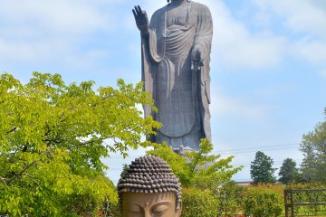 Model of the Ushiku Daibutsu's head 