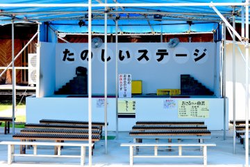 The stage where the monkeys perform