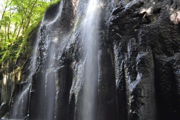 Water spraying off the rocks