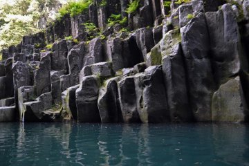 The beautiful aquamarine water