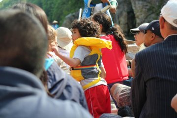 Children over 4 years of age will enjoy the cruise. The River Boat staff will secure a life jacket on them upon check-in.