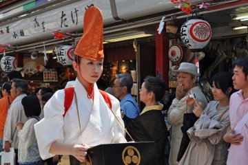 <p>This lady was at the front of the parade</p>