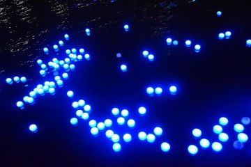 The glowing blue river.