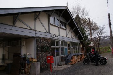 Bikers come to check out the station