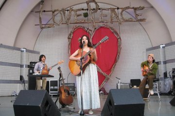 There are numerous perfomances on the big stage during the festival.