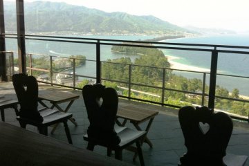 Ryokan terrace overlooking Amanohashidate