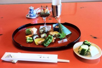 High-class cuisine at Genmyoan Ryokan Amanohashidate on the North Shore of Kyoto Prefecture