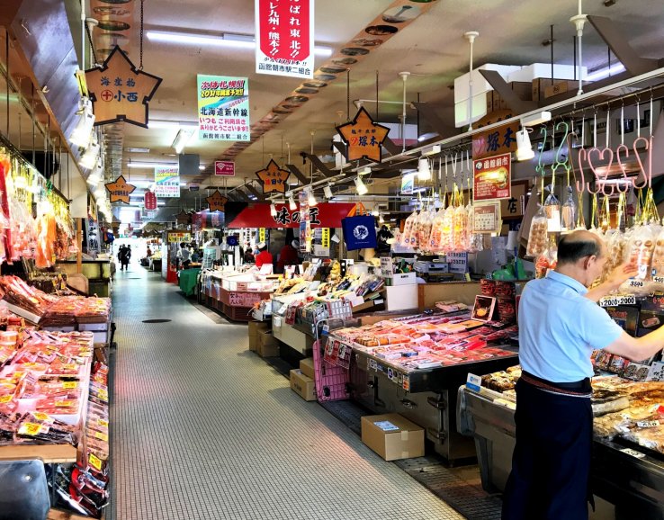 A variety of ma and pa stalls create a friendly local atmosphere