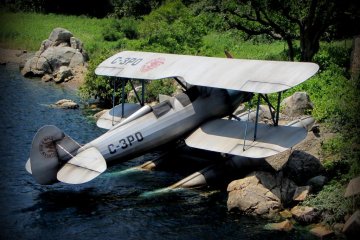 Disney Sea really makes an effort to pay attention to details - I did a double take when I saw the tail number on this plane!