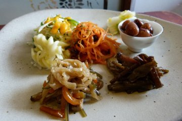 side dishes close up