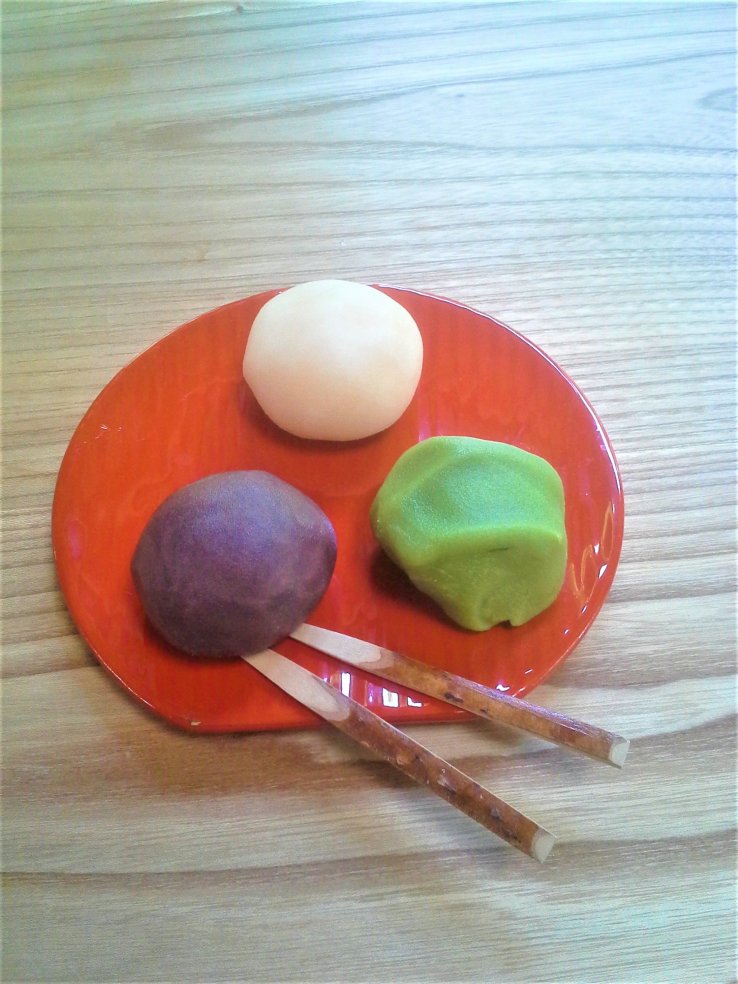 Uguisu dango, nice texture, nice flavours
