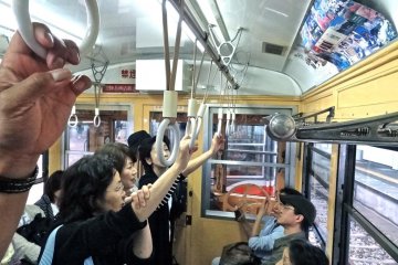 Inside the nostalgic switchback train