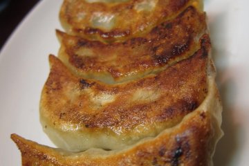 Crispy little gyozas in Yotsuya Tokyo