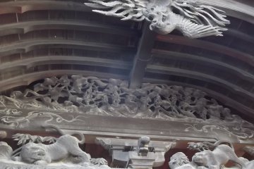 Carvings at the neighbouring hall