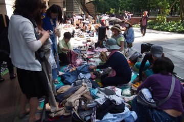 The majority of the stores sell clothing, and the rest sell anything from tableware to jewelry to toys.