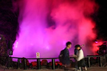 The 'Sea Hell' had speakers playing music, illumination and a hologram display on the fumes