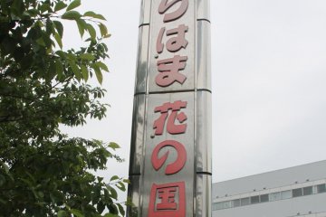 It takes about 15 minutes if walking from Keikyukurihama train station to reach the park. This is the park signpost, so turn into the road here. The nice parking attendants along the way will point you in the right direction.