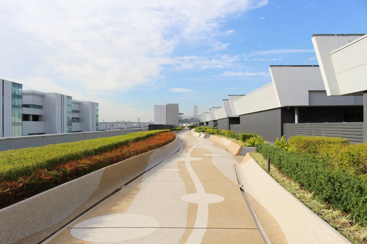 Roof Promenade leading to the Roof Garden