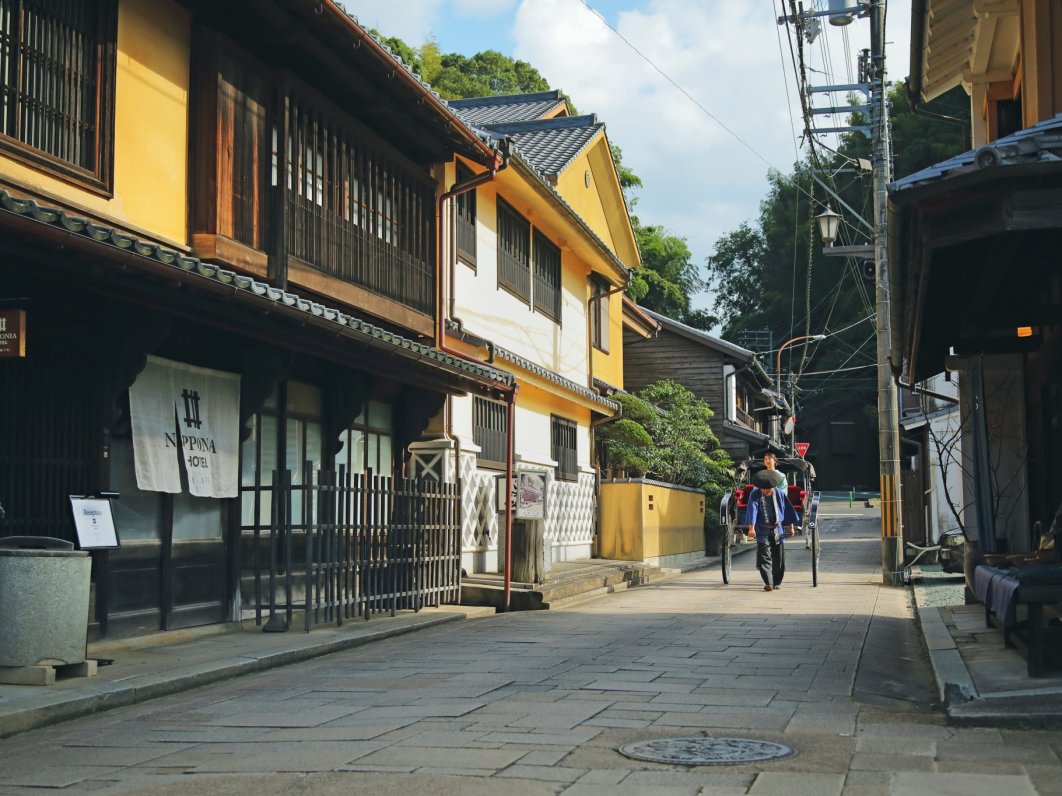 The traditional streets of Ozu