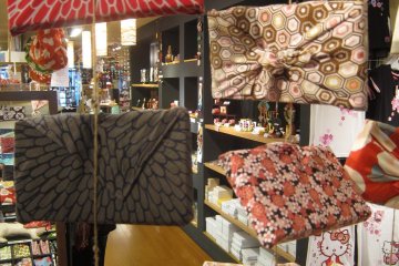 Intricately designed cloths to wrap your presents with in Sugamo on the northern part of the Yamanote line in Tokyo