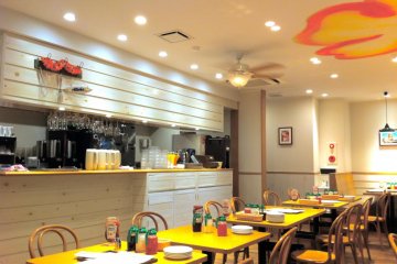 Feel the aloha spirit while seated in the fresh, bright & airy dining room situated right off of Enoshima Island