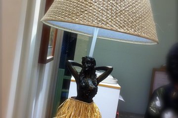 What's a Hawaiian inspired dining room without a hula girl?