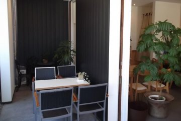 <p>Inside and outside tables</p>