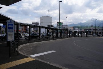 Bus terminal right outside Furano Station