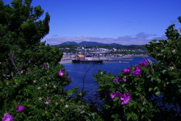 Looking back towards the town of Esahi