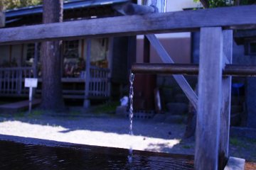 Cool water to refresh oneself on a warm day